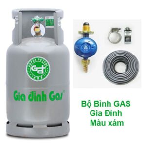 Trọn Bộ Bình Gas Gia Đình Xám 12kg