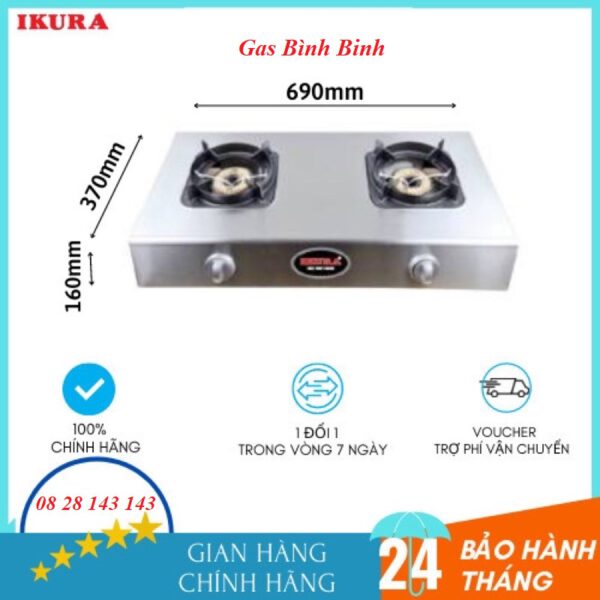 Bếp Khè Mặt Inox 2 Lò-Bếp Công Nghiệp