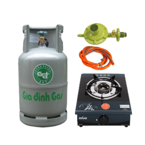 Trọn Bộ Bếp Gas Đơn Gia Đình Xám 12kg